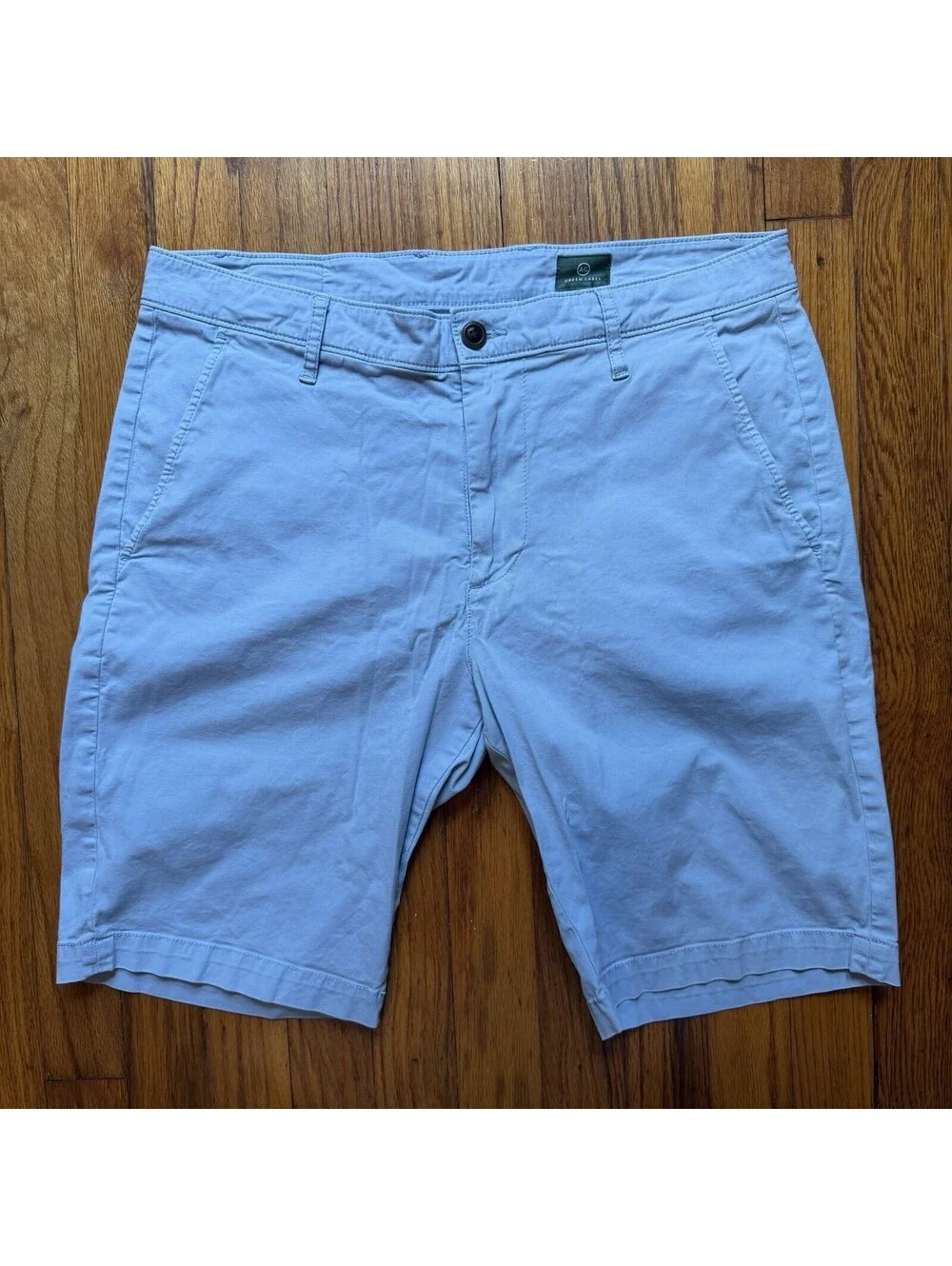 Adriano Goldschmidt Shorts Mens 33 Green Label Light Blue Relaxed Chino Golf